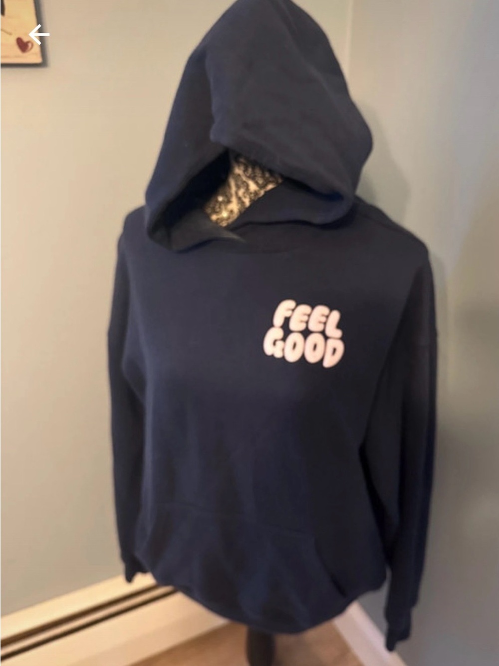 Hollister Navy Blue "Feel Good" Hoodie